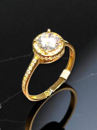 14 Ayar Altın Taşlı Fantezi Yüzük - 2