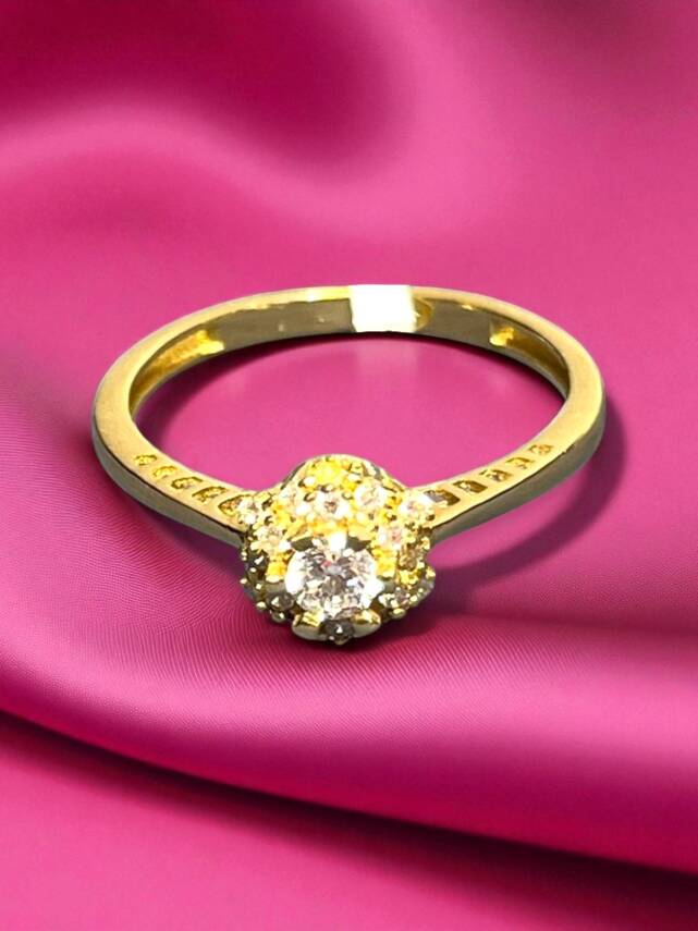 14 Ayar Altın Taşlı Fantezi Yüzük - 1