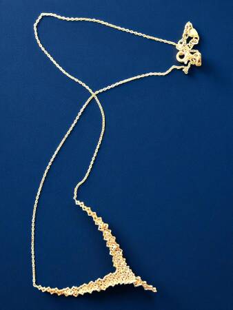 14 Ayar Altın Taşlı Kolye - 6