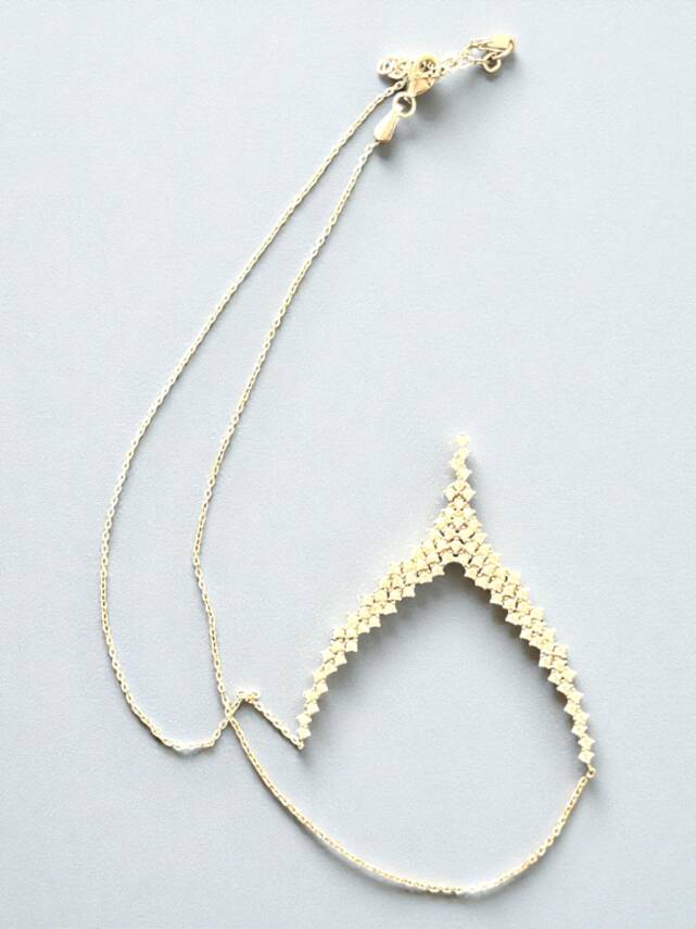 14 Ayar Altın Taşlı Kolye - 3