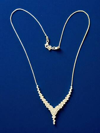 14 Ayar Altın Taşlı Kolye - 2