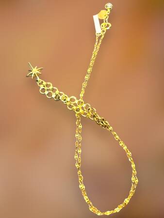 14 Ayar Altın Taşlı Kuzey Yıldızı Kolye - 3