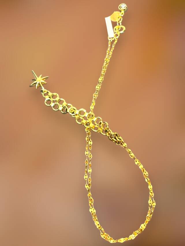 14 Ayar Altın Taşlı Kuzey Yıldızı Kolye - 3
