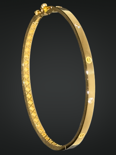 14 Ayar Taşlı Vida Kelepçe - 2