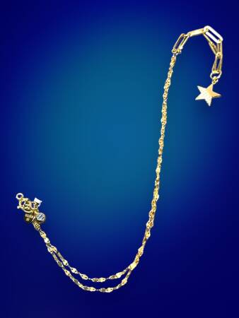 14 Ayar Altın Taşlı Yıldız Kolye - 5