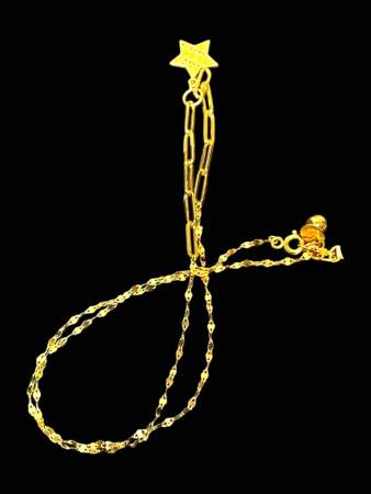 14 Ayar Altın Taşlı Yıldız Kolye - 5