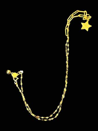 14 Ayar Altın Taşlı Yıldız Kolye - 6