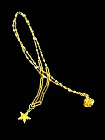 14 Ayar Altın Taşlı Yıldız Kolye - 5