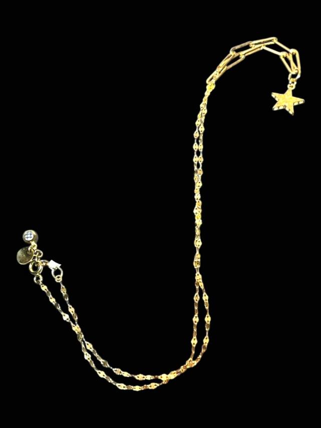 14 Ayar Altın Taşlı Yıldız Kolye - 4