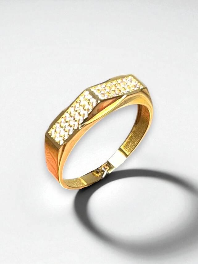 14 Ayar Altın Taşlı Yüzük - 2