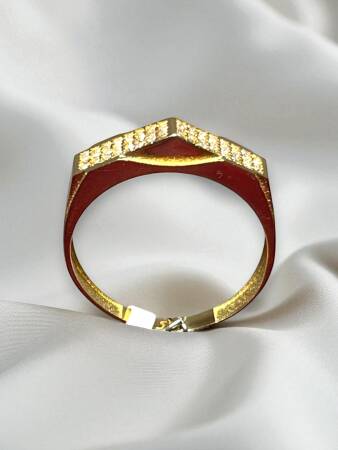 14 Ayar Altın Taşlı Yüzük - 4