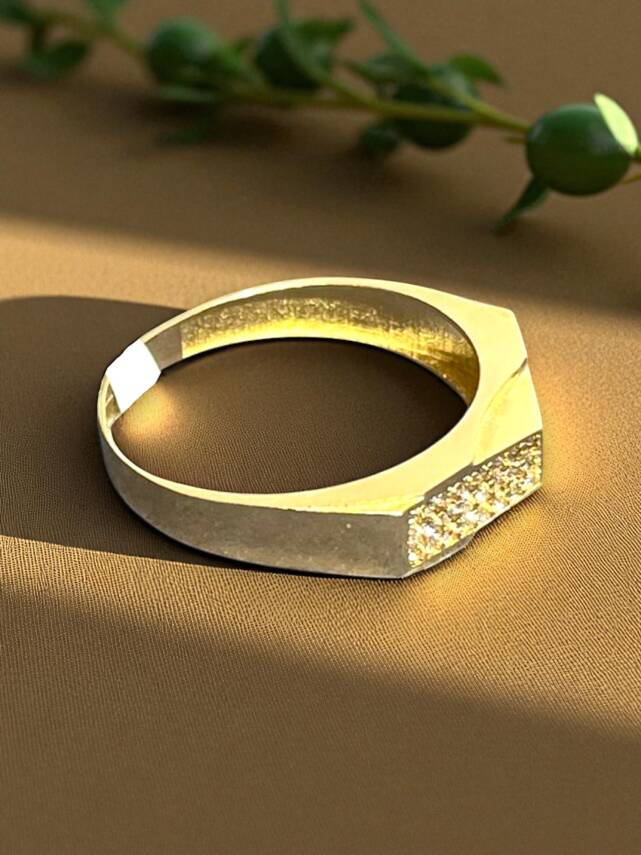 14 Ayar Altın Taşlı Yüzük - 7