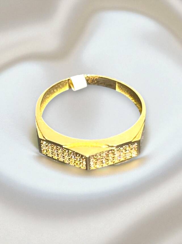 14 Ayar Altın Taşlı Yüzük - 8