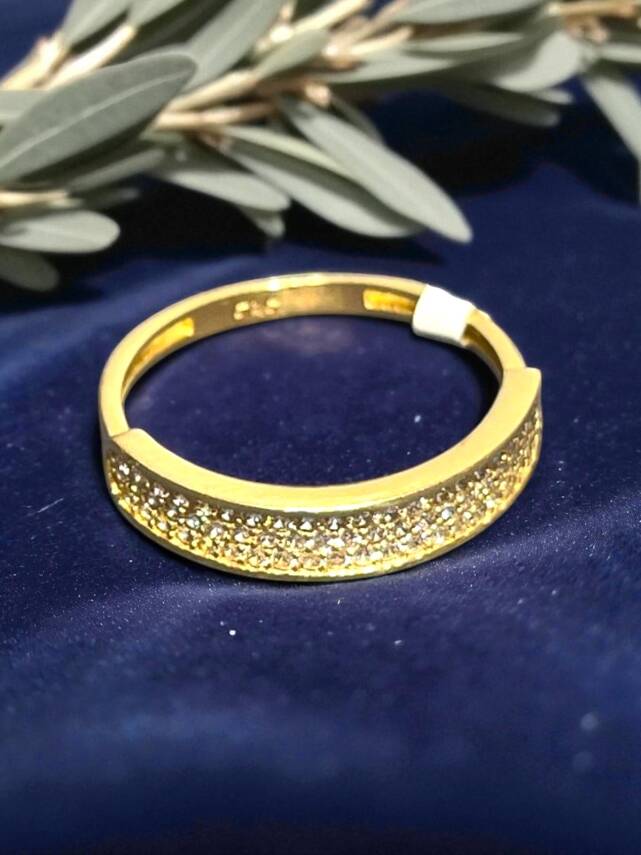 14 Ayar Altın Taşlı Yüzük - 1