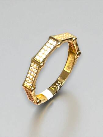 14 Ayar Altın Taşlı Yüzük - 3