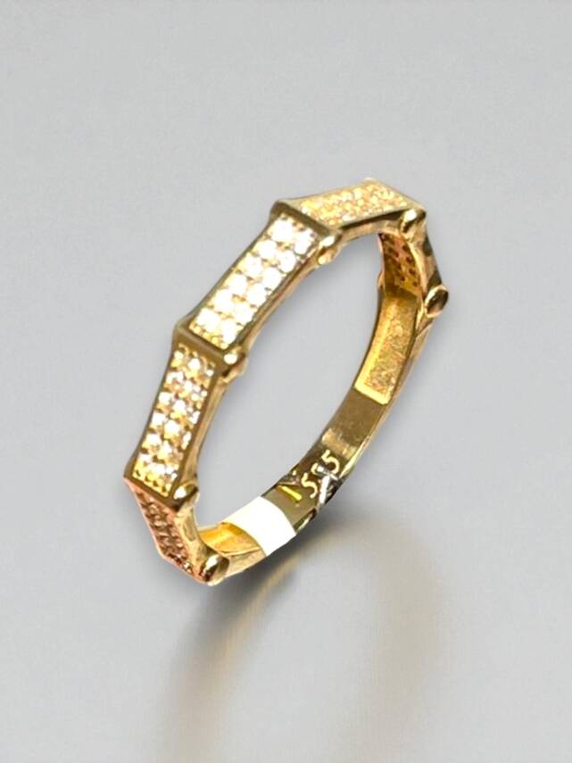 14 Ayar Altın Taşlı Yüzük - 3