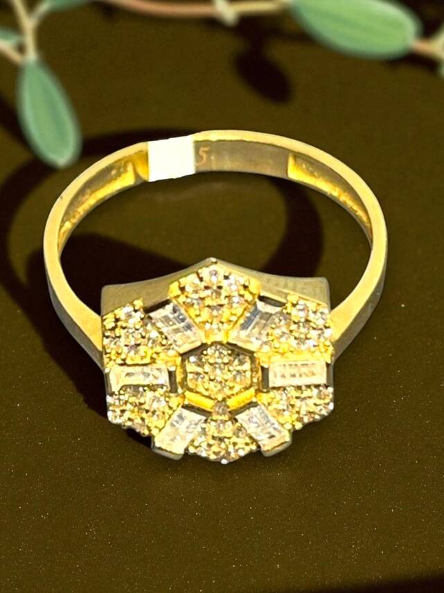 14 Ayar Altın Taşlı Yüzük - 4