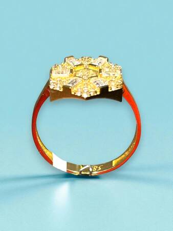 14 Ayar Altın Taşlı Yüzük - 3