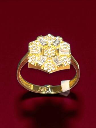 14 Ayar Altın Taşlı Yüzük - 6