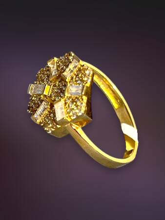 14 Ayar Altın Taşlı Yüzük - 5