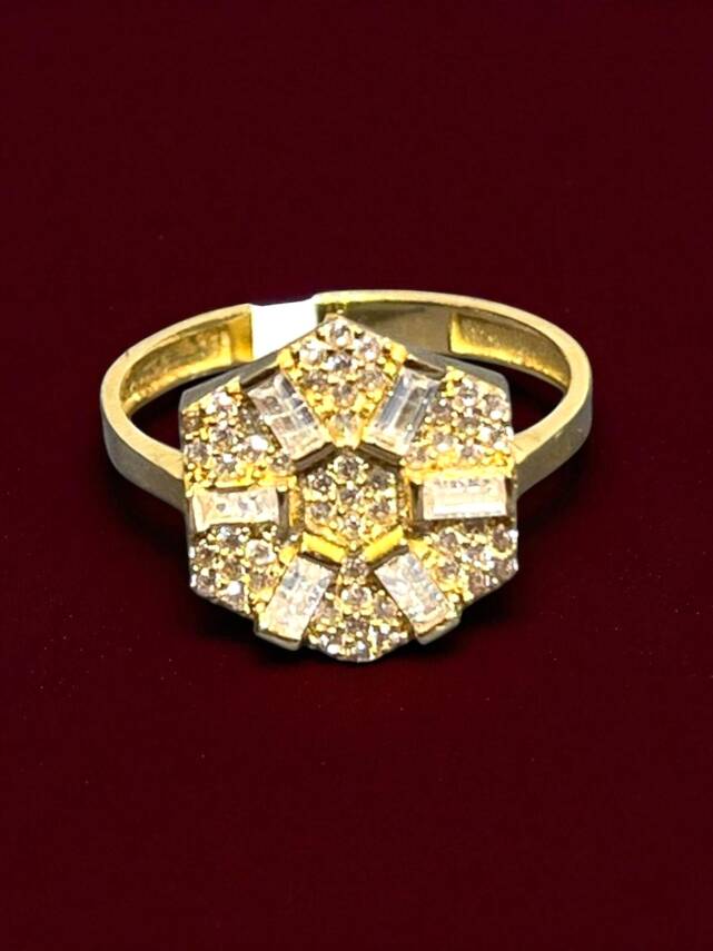 14 Ayar Altın Taşlı Yüzük - 1