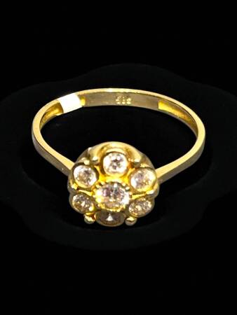 14 Ayar Altın Taşlı Yüzük - 