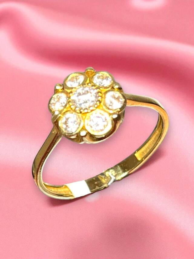 14 Ayar Altın Taşlı Yüzük - 2