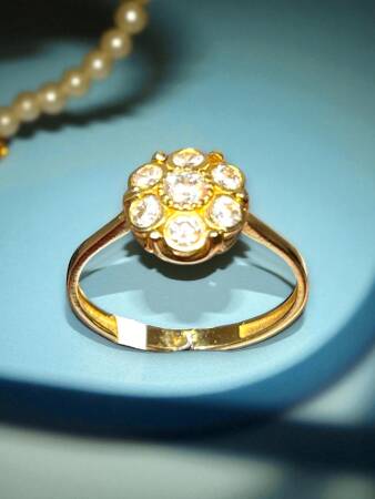 14 Ayar Altın Taşlı Yüzük - 4