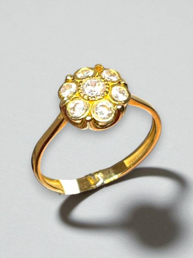 14 Ayar Altın Taşlı Yüzük - 6