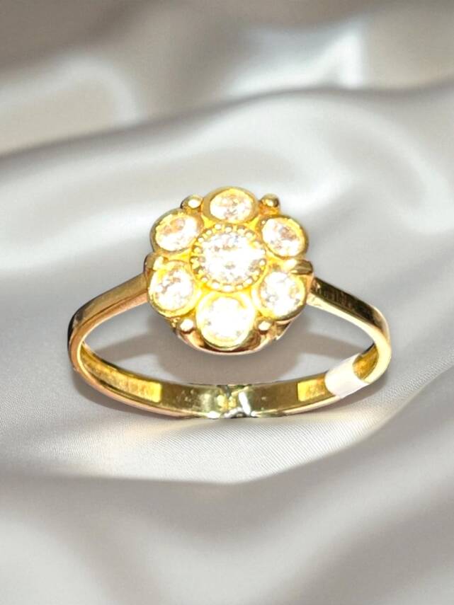 14 Ayar Altın Taşlı Yüzük - 8