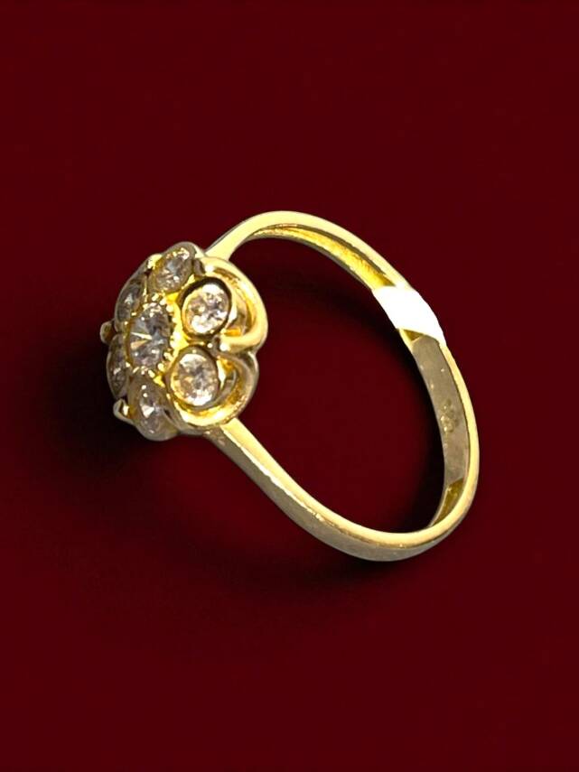 14 Ayar Altın Taşlı Yüzük - 10