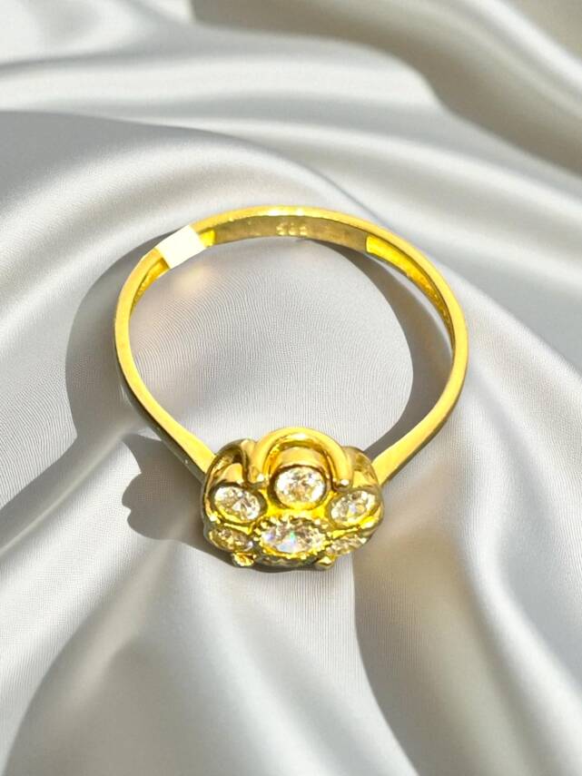 14 Ayar Altın Taşlı Yüzük - 7