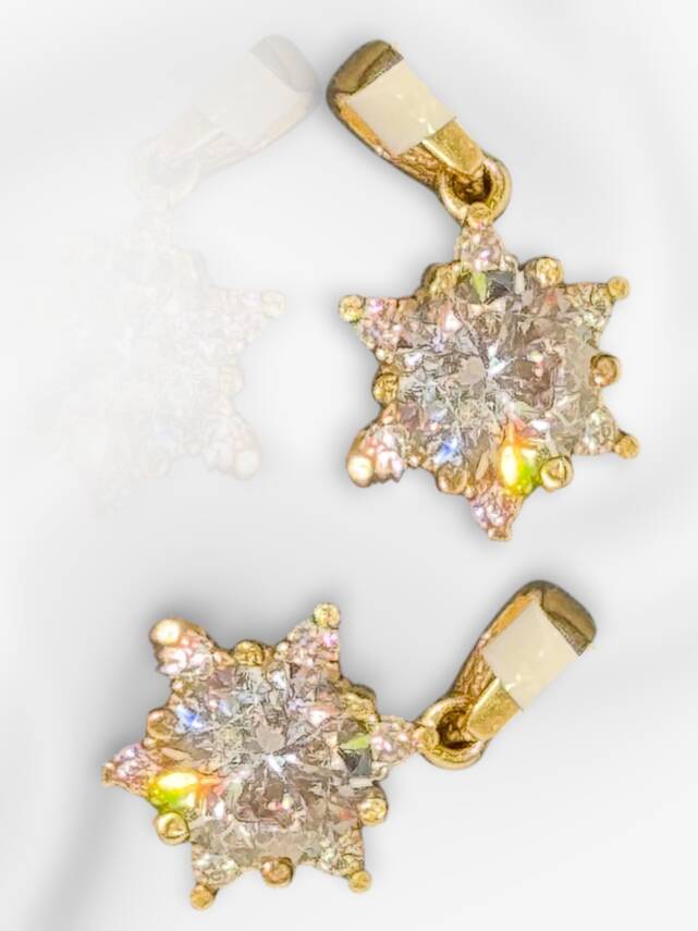 14 Ayar Altın Tek Taş Kolye Ucu - 2