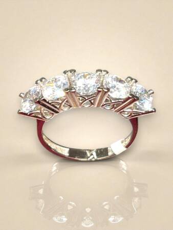 14 Ayar Altın Tektaş Yüzük - 6