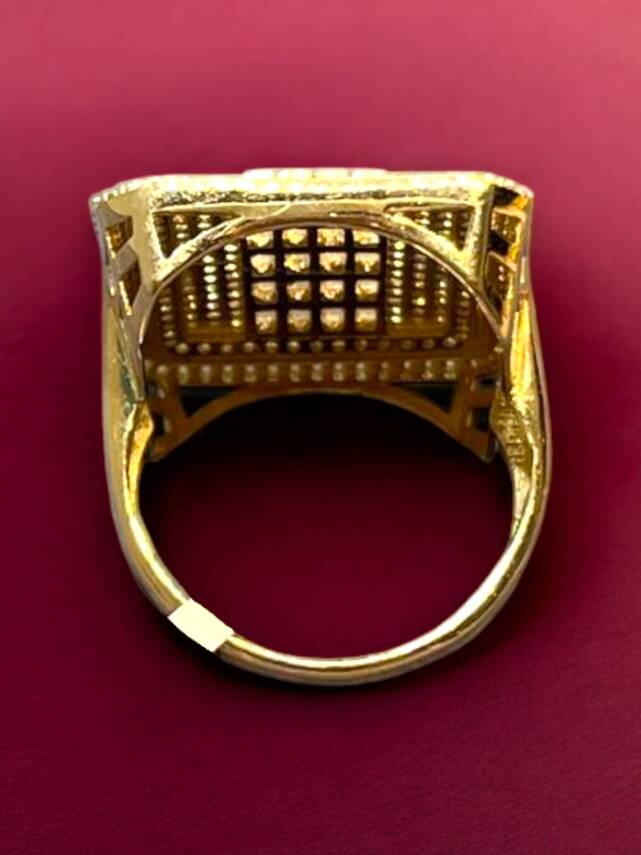 14 Ayar Altın Toz Baget Yüzük - 4