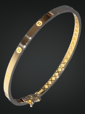 14 Ayar Altın Vida Kelepçe - 3