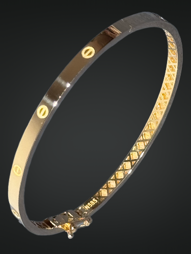 14 Ayar Altın Vida Kelepçe - 3