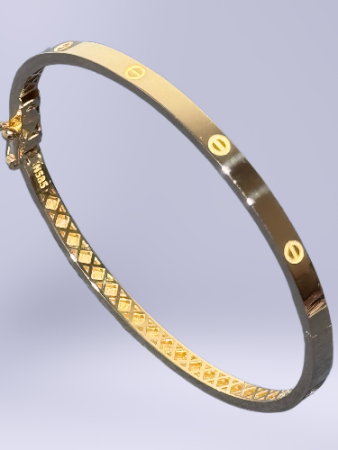 14 Ayar Altın Vida Kelepçe - 2