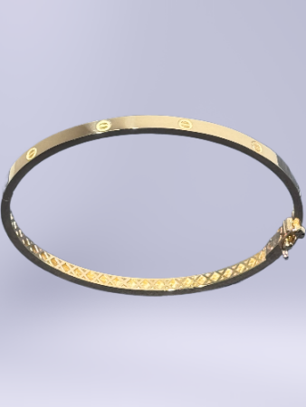 14 Ayar Altın Vida Kelepçe - 4