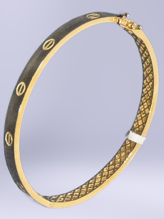 14 Ayar Altın Vida Kelepçe - 6