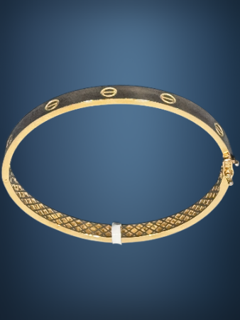 14 Ayar Altın Vida Kelepçe - 5