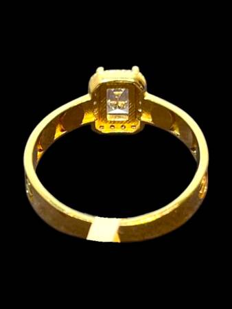 14 Ayar Altın Vidalı Baget Yüzük - 7