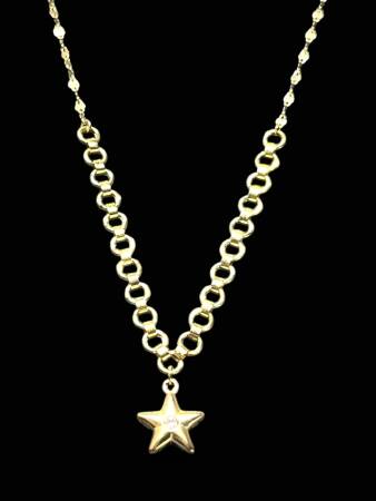 14 Ayar Altın Yıldız Kolye - 