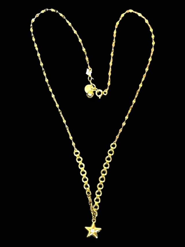 14 Ayar Altın Yıldız Kolye - 2