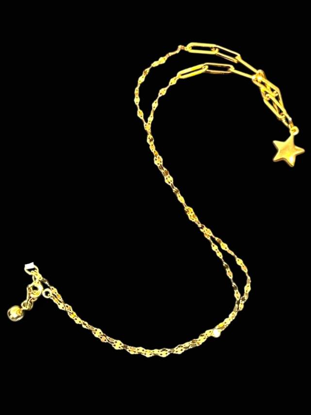 14 Ayar Altın Yıldız Kolye - 5