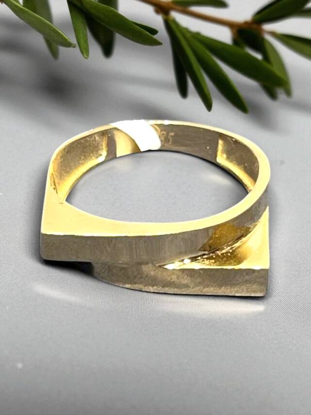 14 Ayar Altın İkili Sarmal Yüzük - 1