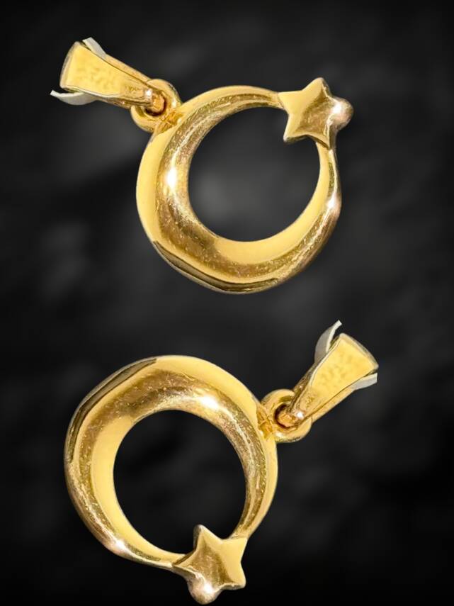 14 Ayar Ay Yıldız Kolye Ucu - 1