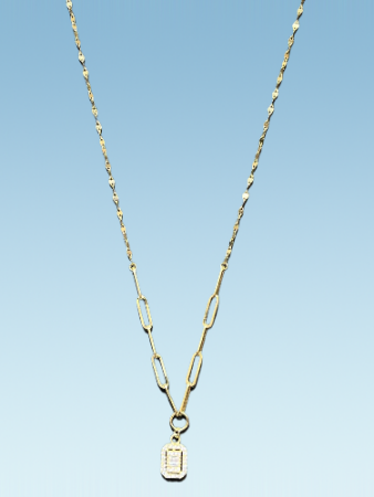 14 Ayar Baget Altın Kolye - 2