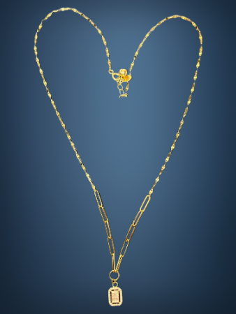 14 Ayar Baget Altın Kolye - 3