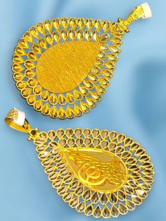 14 Ayar Damla Tuğra Kolye Ucu - 2